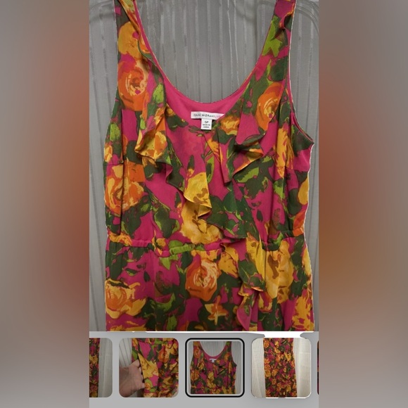 “Isaac Mizrahi”  Dress SZ: (SP) Orange, Ruffles, Layers Colors Beautiful NWT - Picture 2 of 7